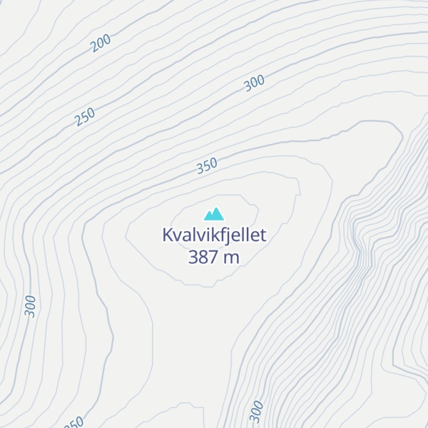Map of Kvalvikfjellet