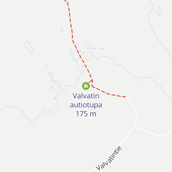 Map of Valvatin autiotupa