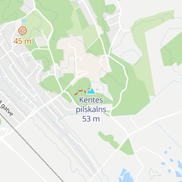 Map of Ķentes pilskalns