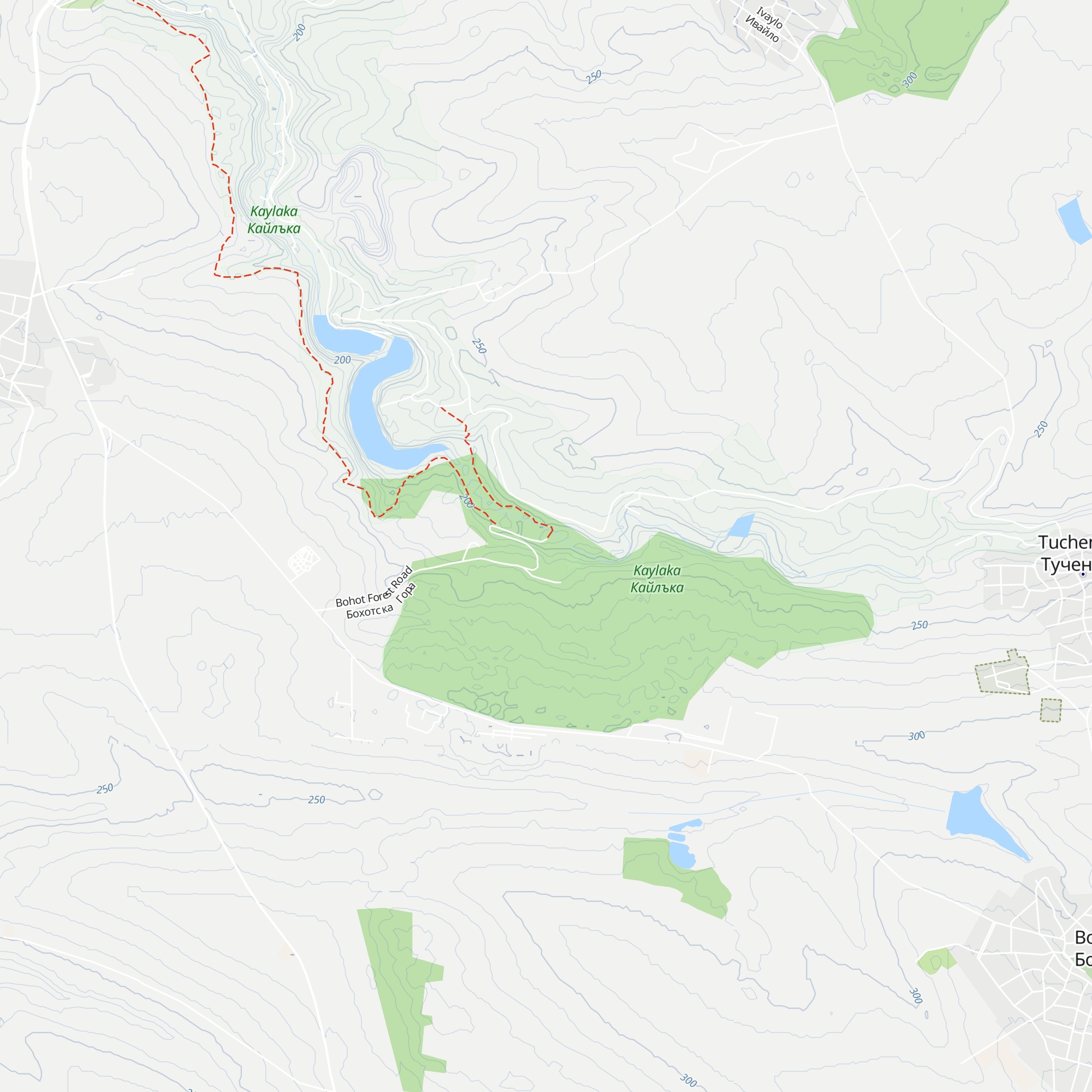 Srebrostruy Hut map