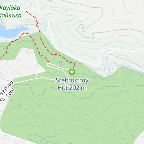 Map of Srebrostruy Hut