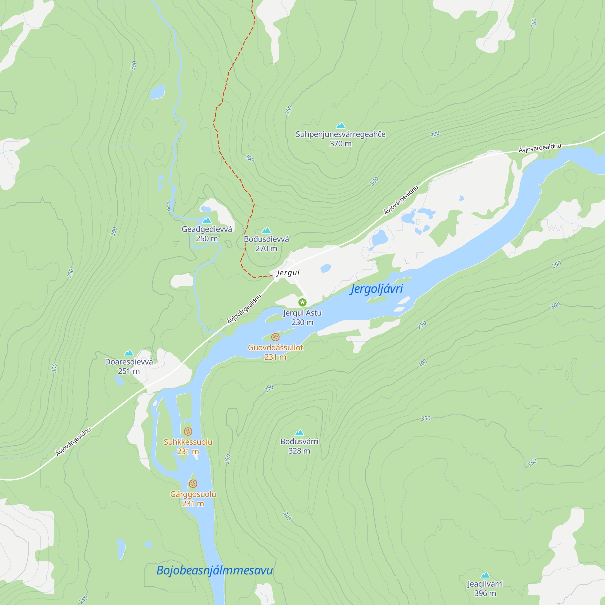 Jergul Astu map