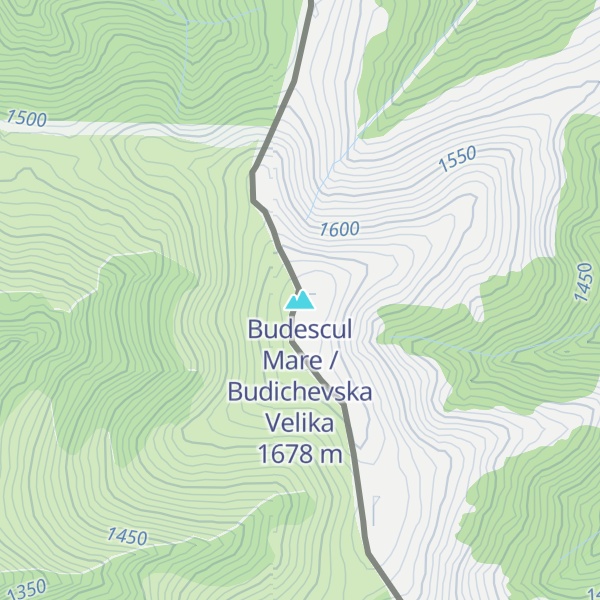 Map of Budescul Mare / Budichevska Velika