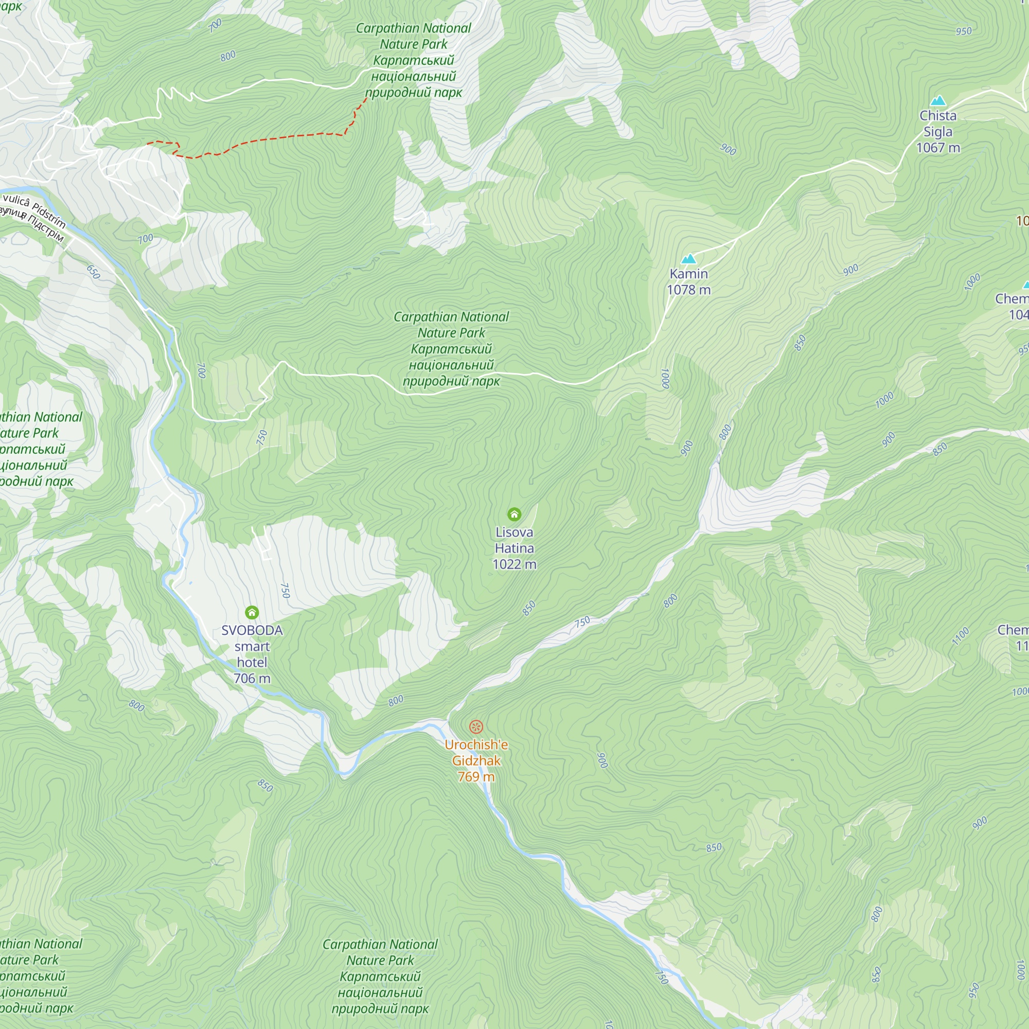 Lisova Hatina map
