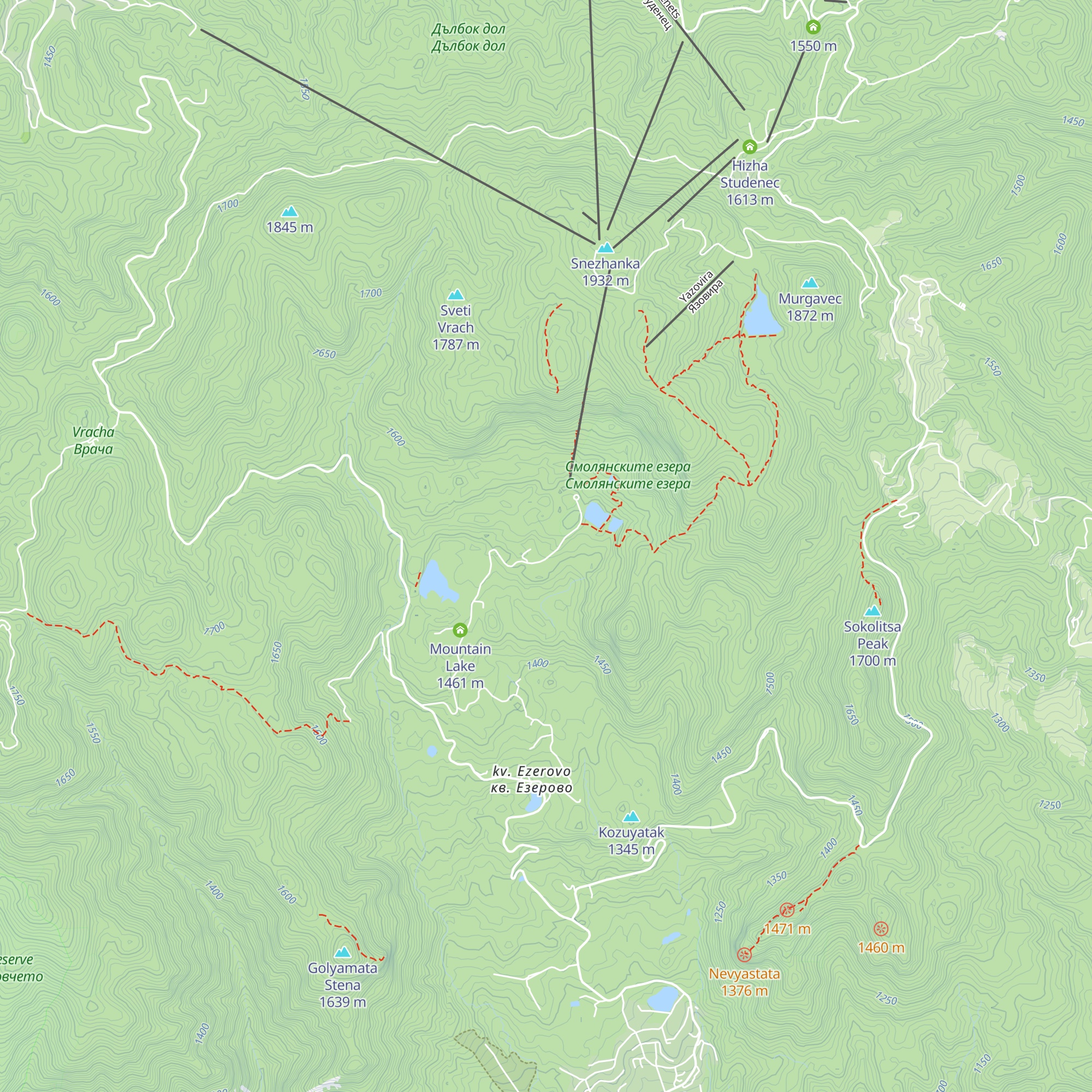 Smolyanski Ezera map