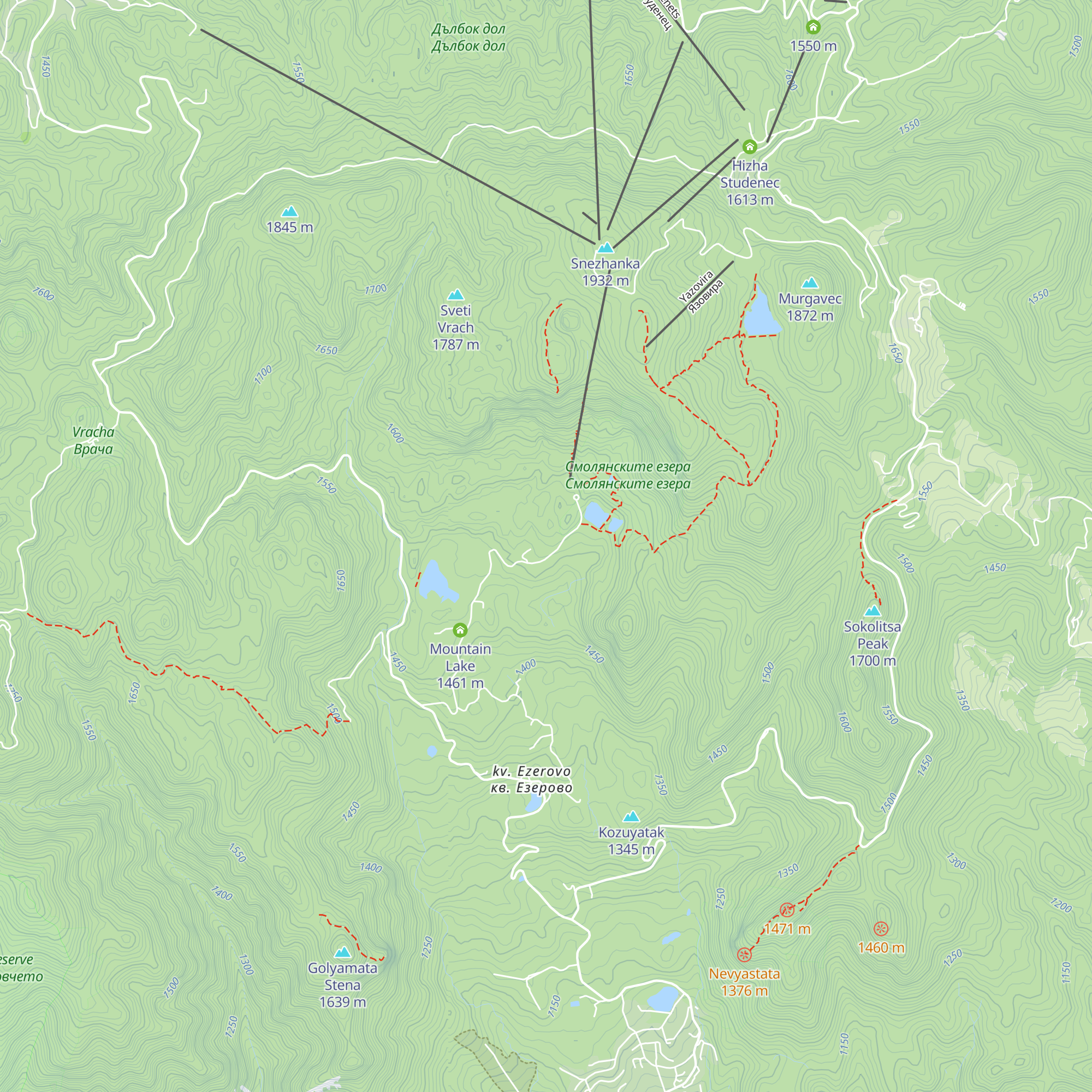 Smolyanski Ezera map