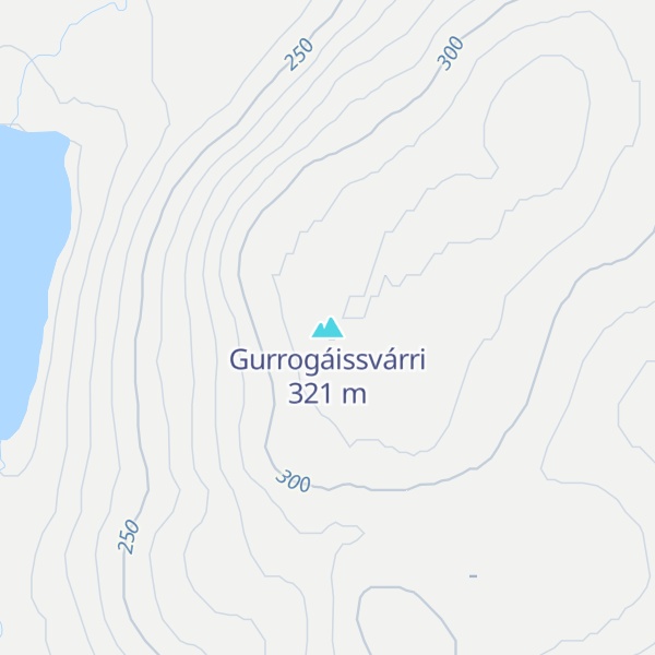 Map of Gurrogáissvárri