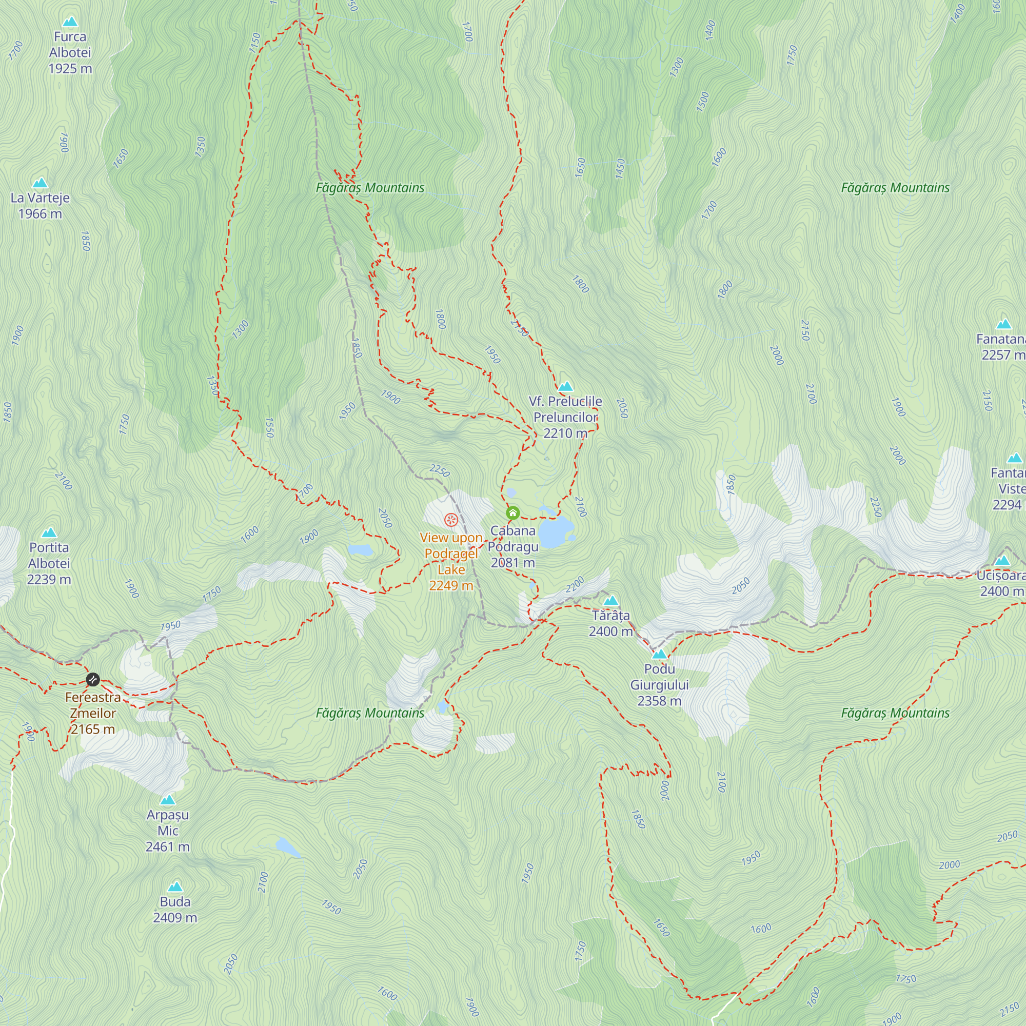 Cabana Podragu map