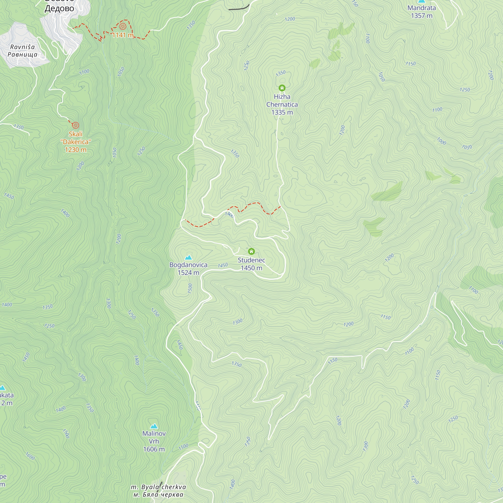 Studenec map