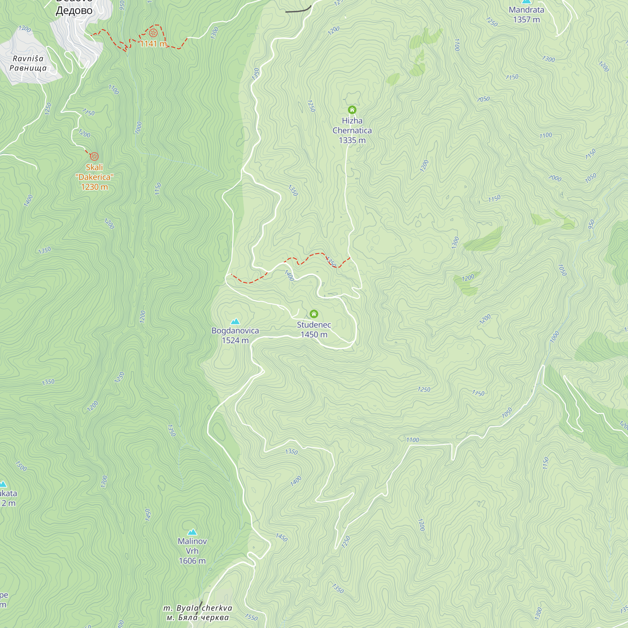 Studenec map