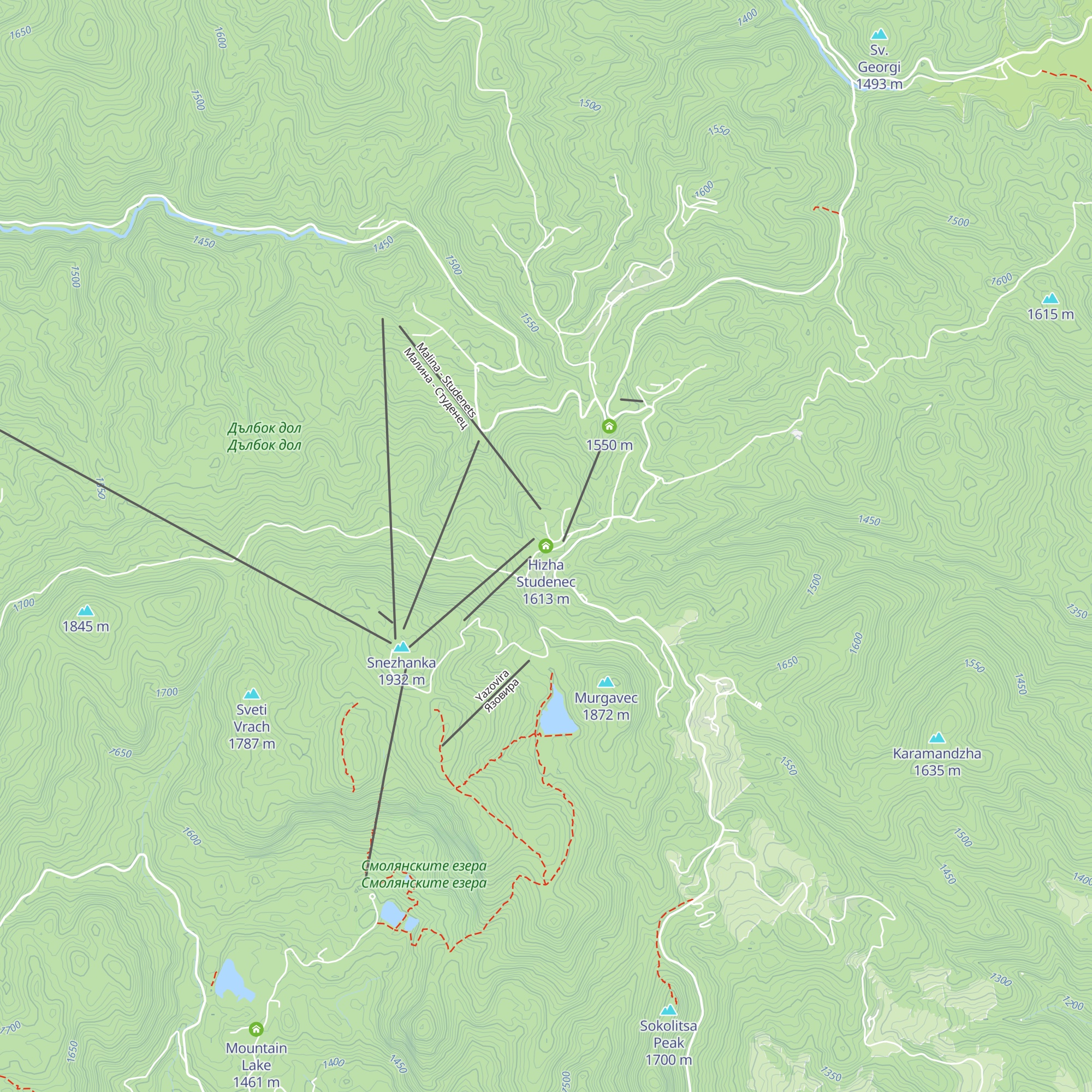 Hizha Studenec map