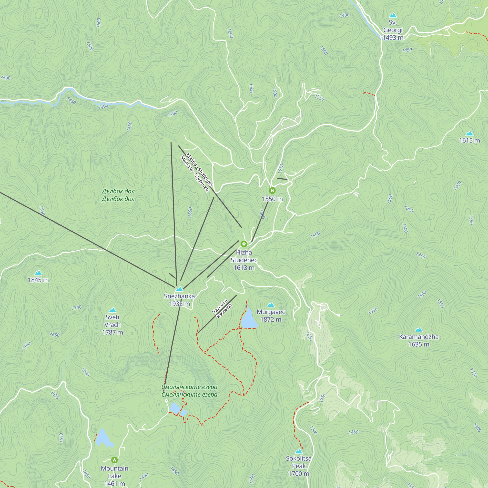 Hizha Studenec map