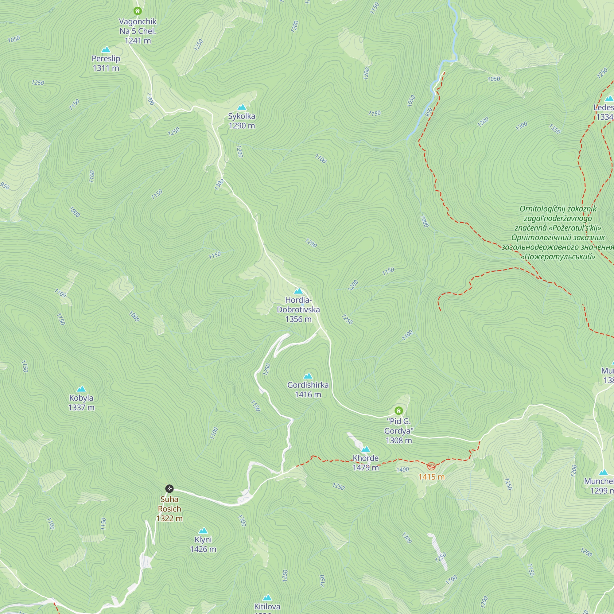 Hata  (Diryava) Z Burzhuikoyu map