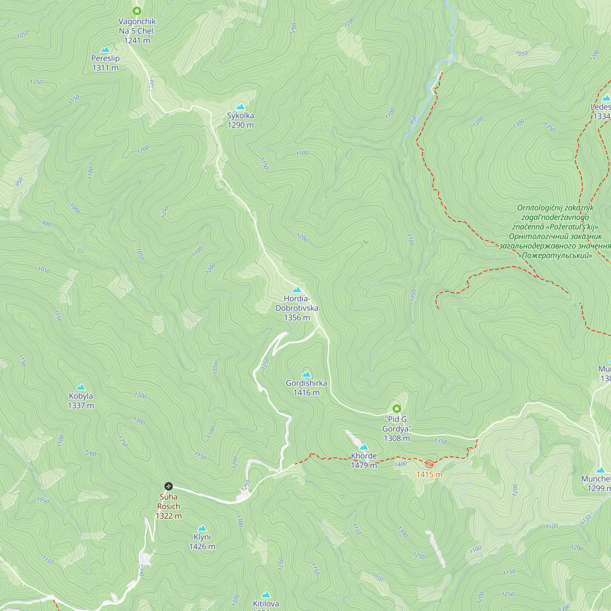 Hata  (Diryava) Z Burzhuikoyu map