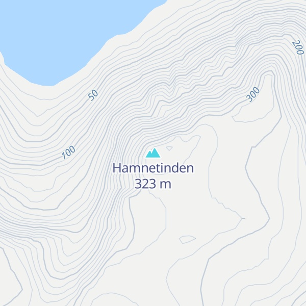 Map of Hamnetinden