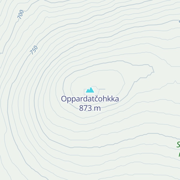 Map of Oppardatčohkka