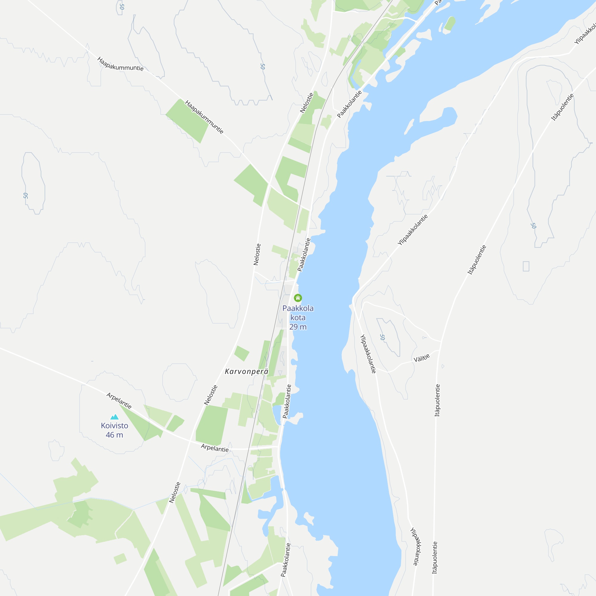 Paakkola kota map