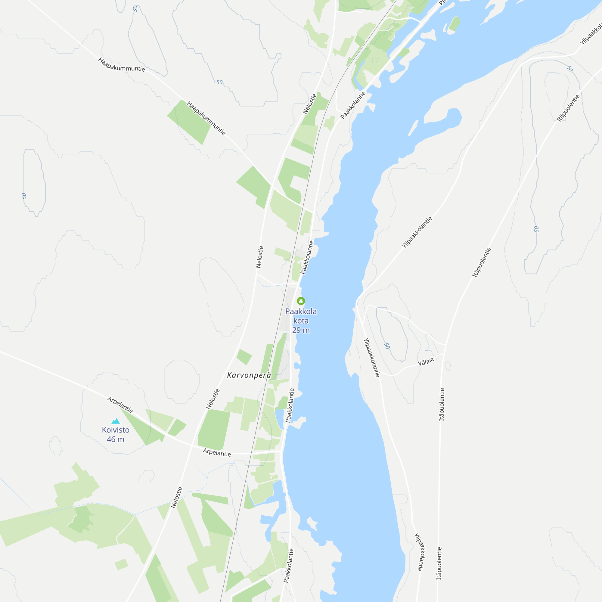 Paakkola kota map