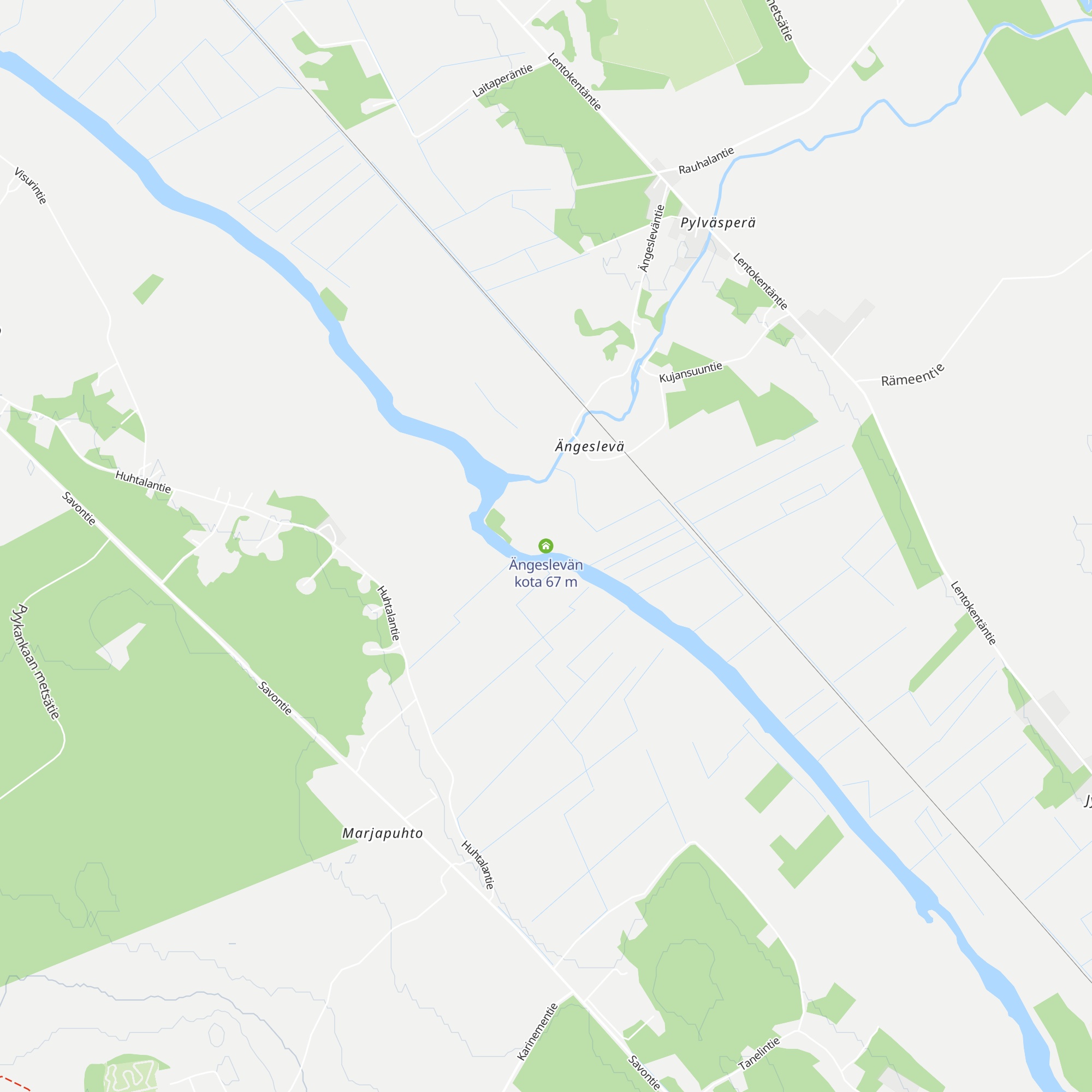 Ängeslevän kota map