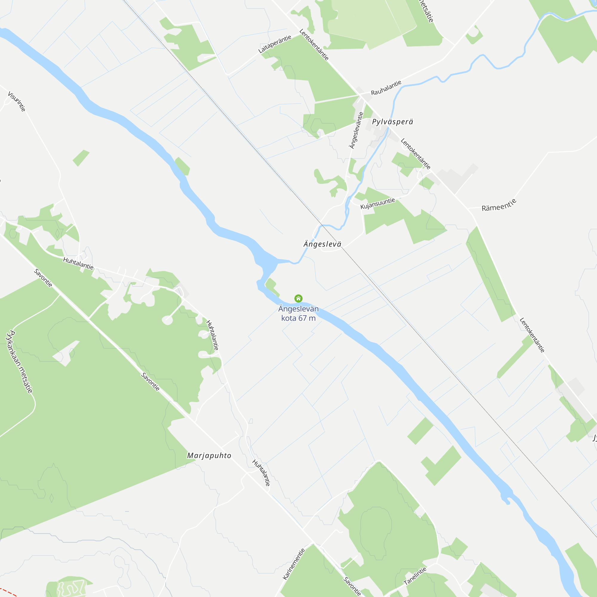 Ängeslevän kota map