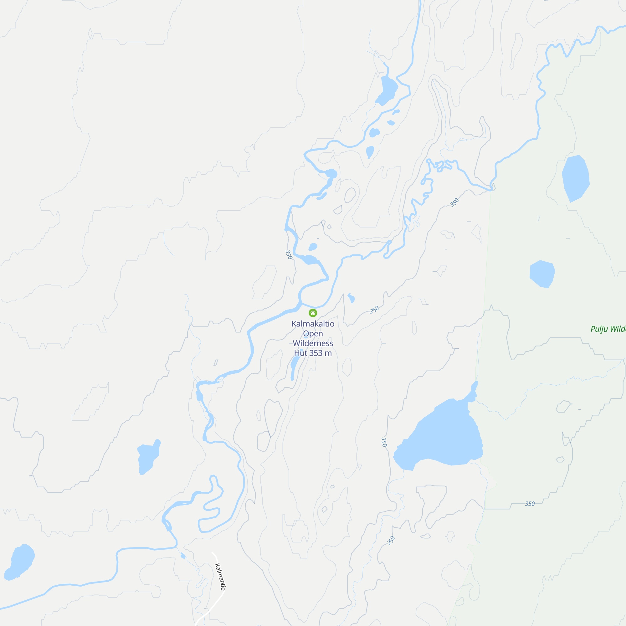 Kalmakaltio Open Wilderness Hut map