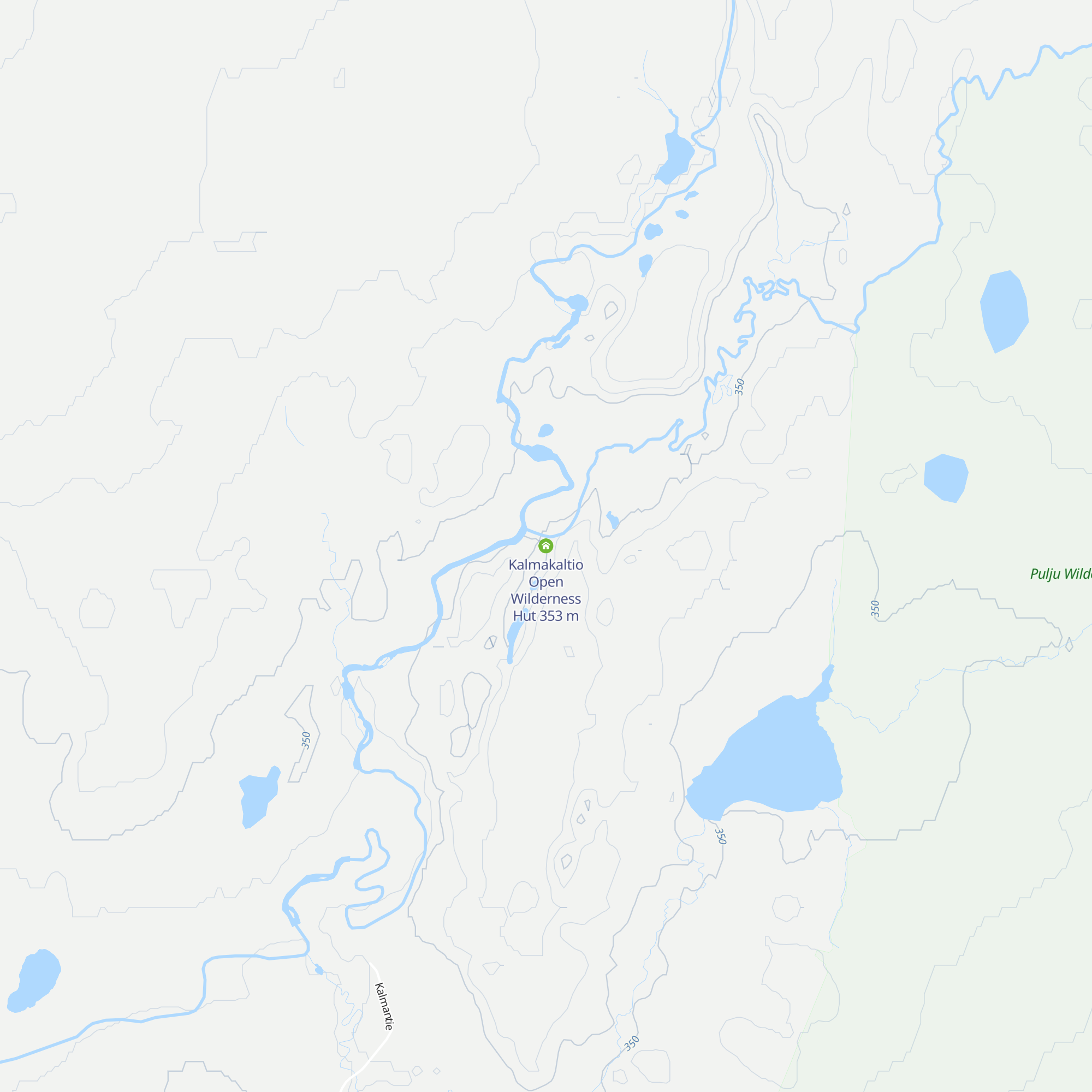 Kalmakaltio Open Wilderness Hut map