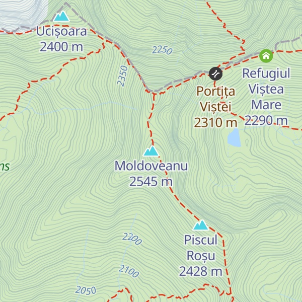 Map of Moldoveanu