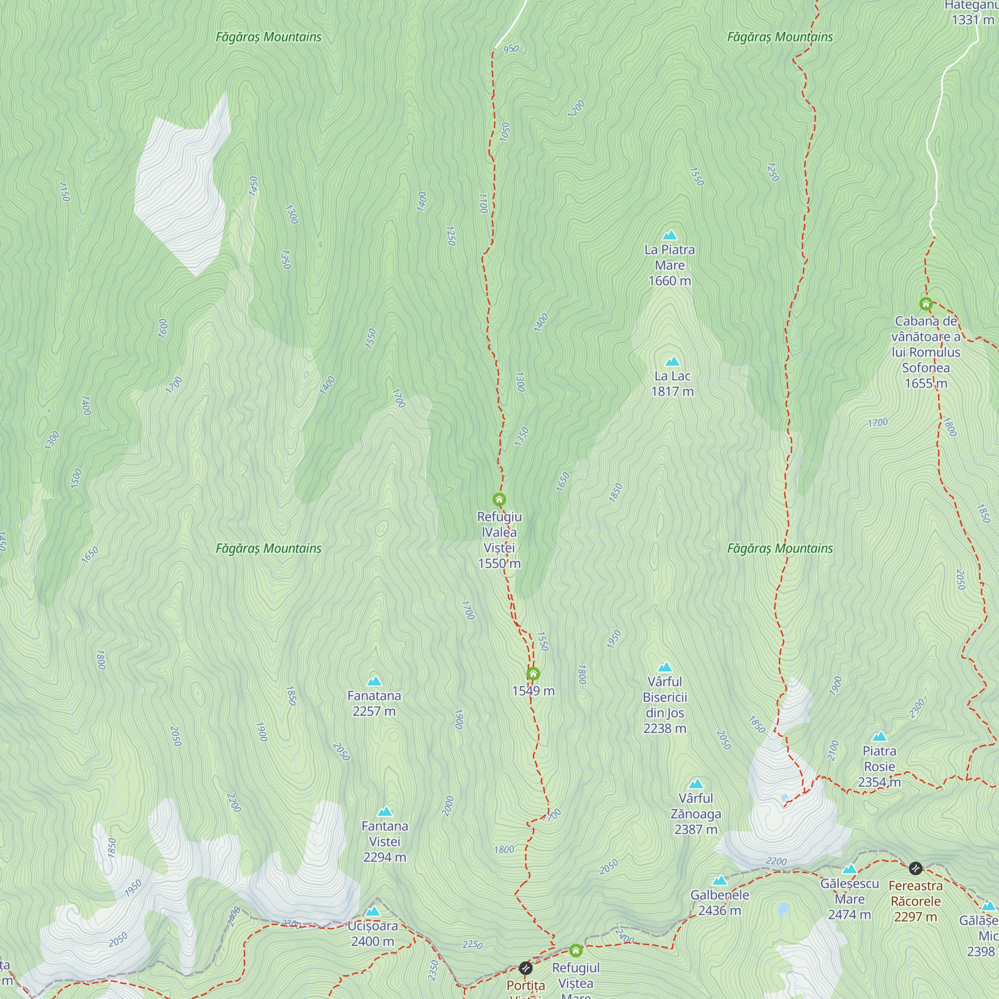 Refugiu lValea Viștei map