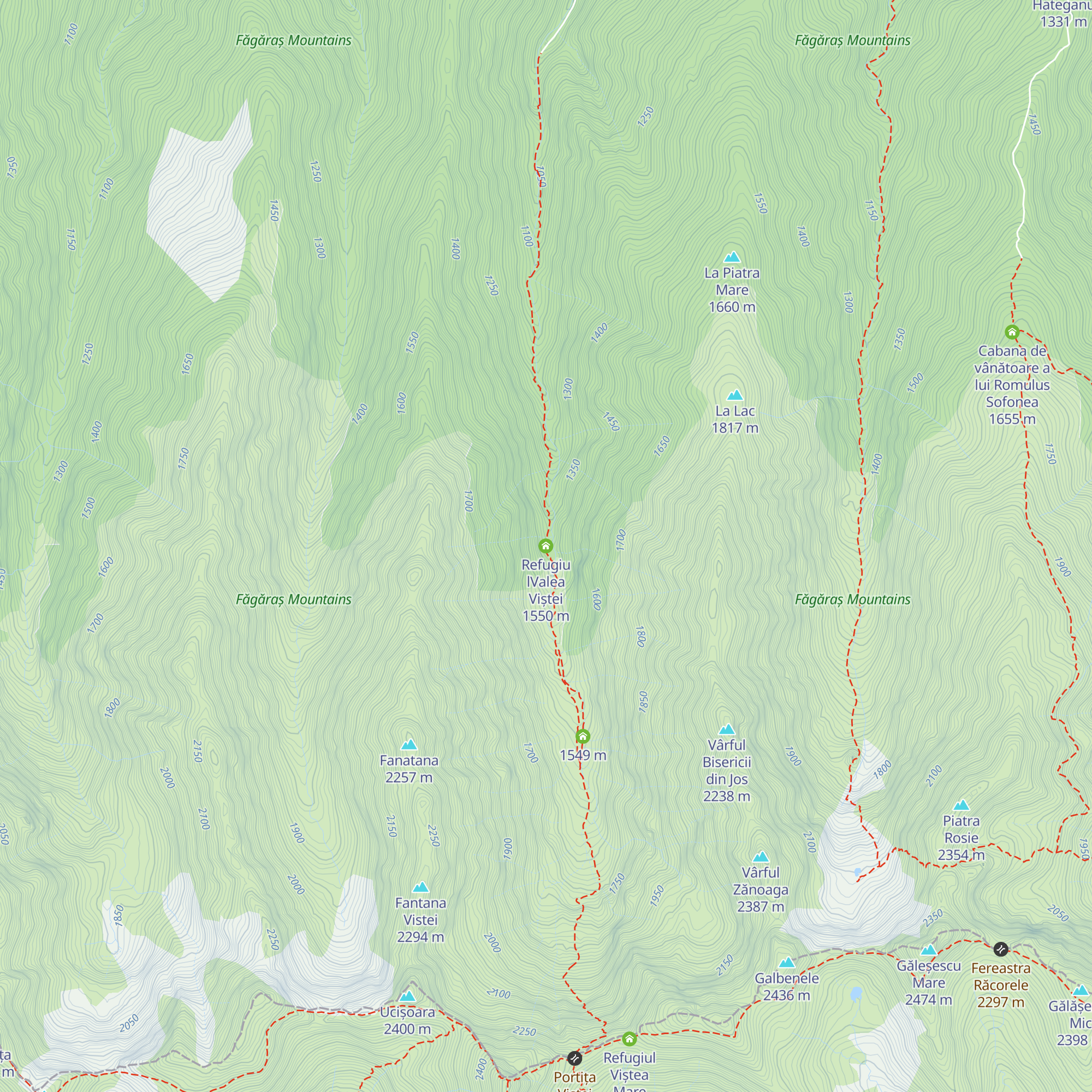 Refugiu lValea Viștei map