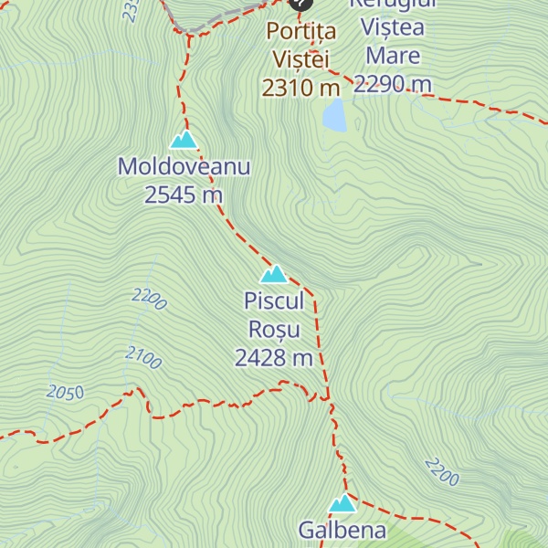 Map of Piscul Roșu