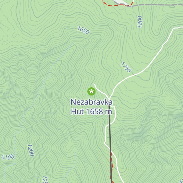 Map of Nezabravka Hut