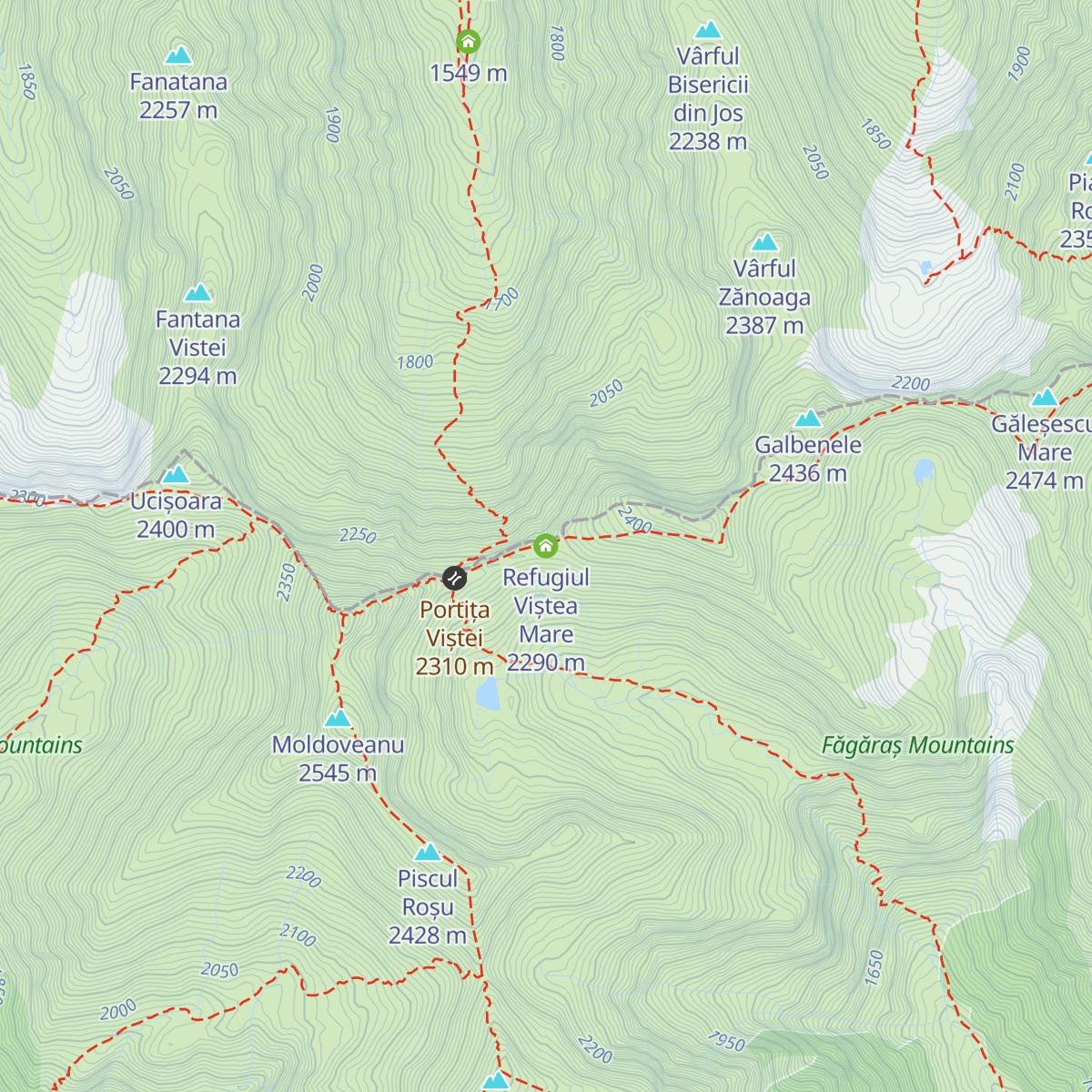 Refugiul Viștea Mare map