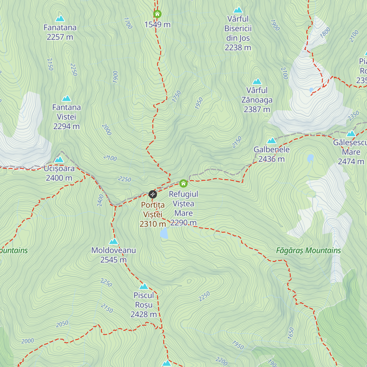 Refugiul Viștea Mare map