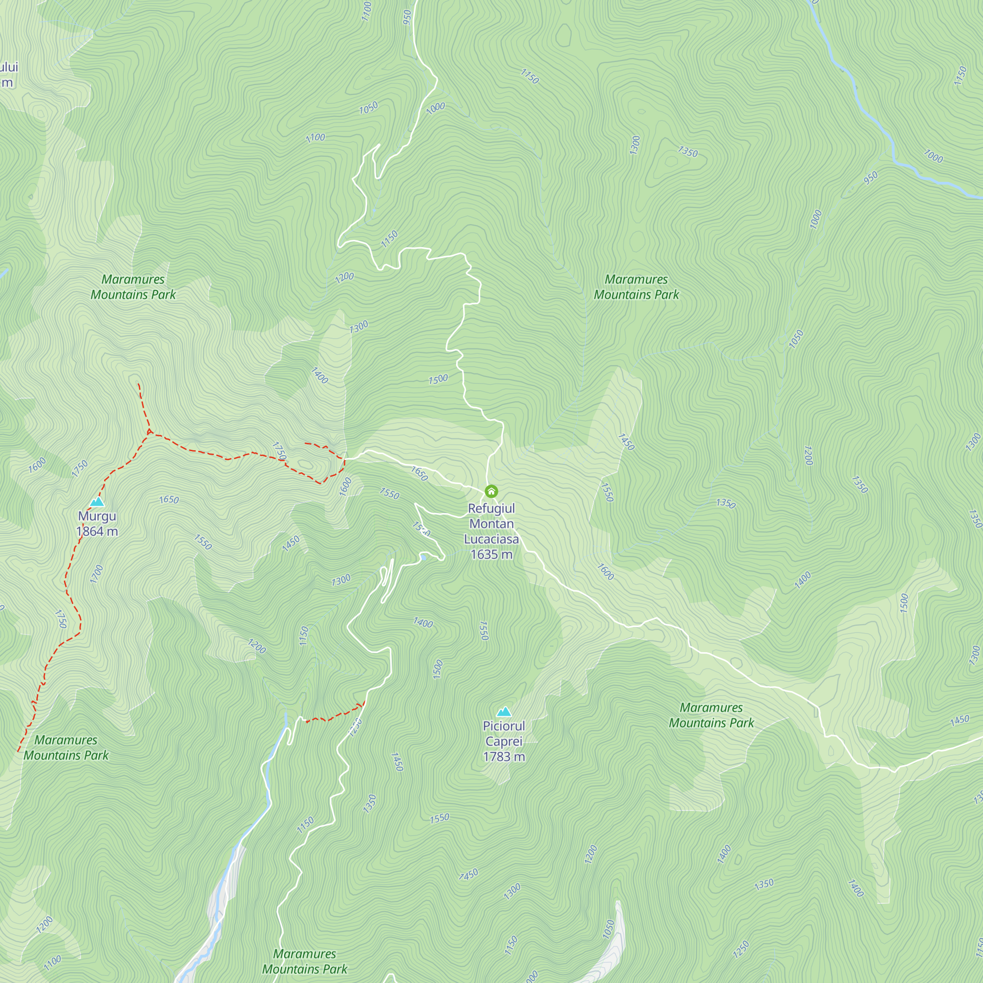 Refugiul Montan Lucaciasa map