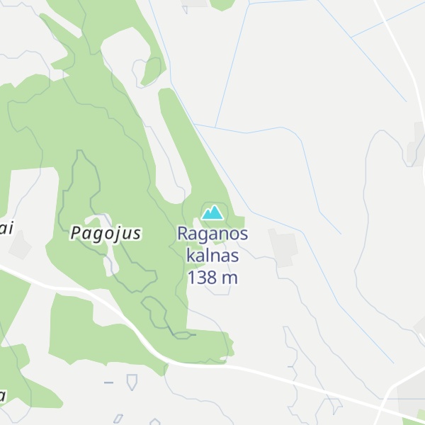 Map of Raganos kalnas