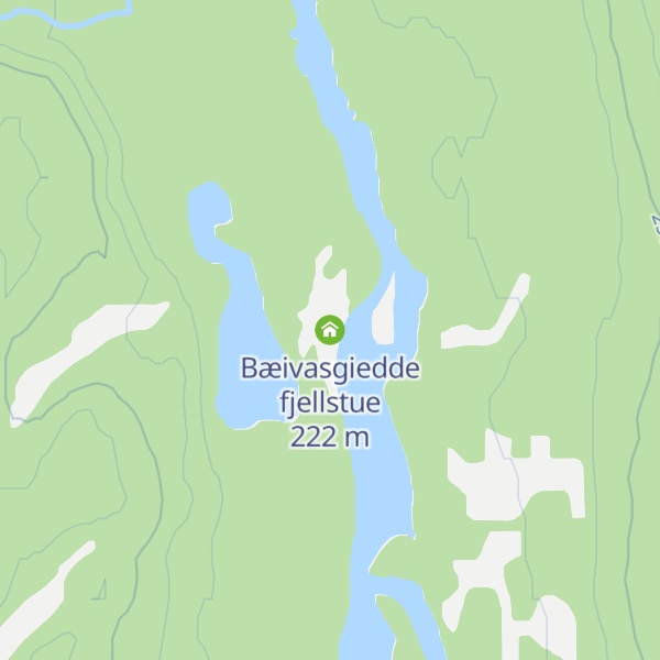Map of Bæivasgiedde fjellstue