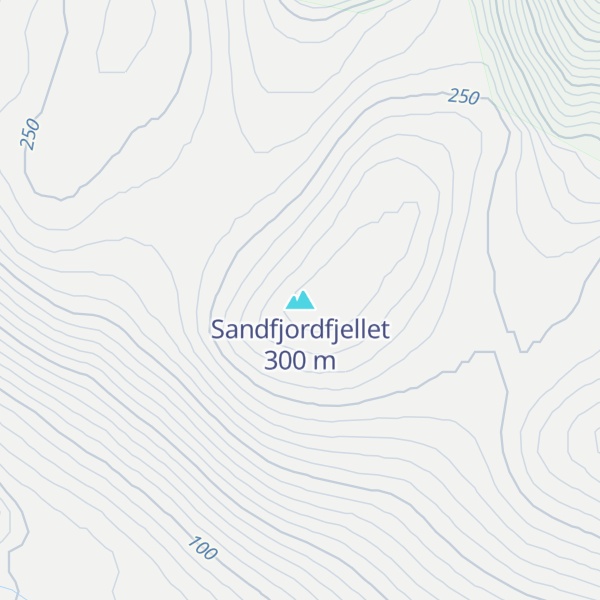 Map of Sandfjordfjellet