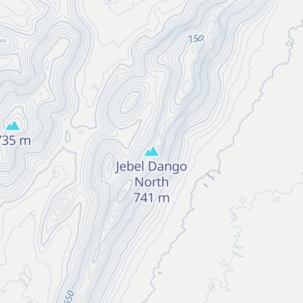 Map of Jebel Dango North