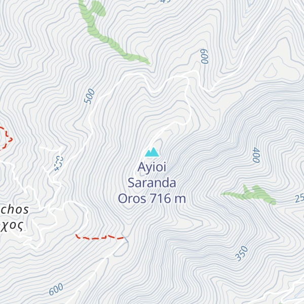 Map of Ayioi Saranda Oros