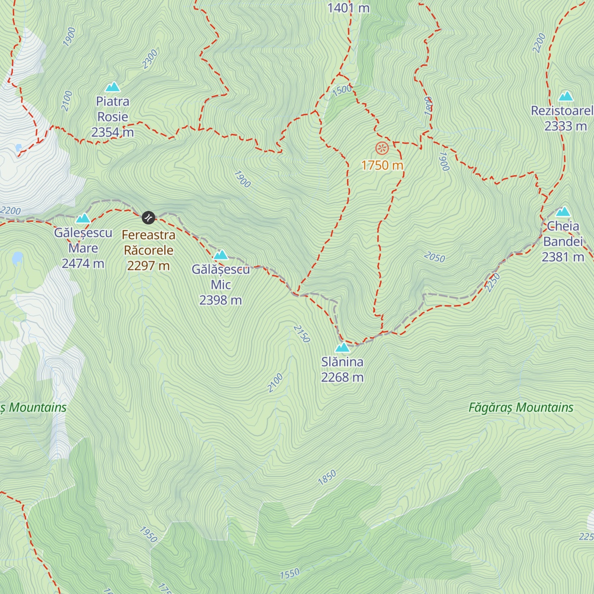 Fereastra Mică - Cheia Bandei map