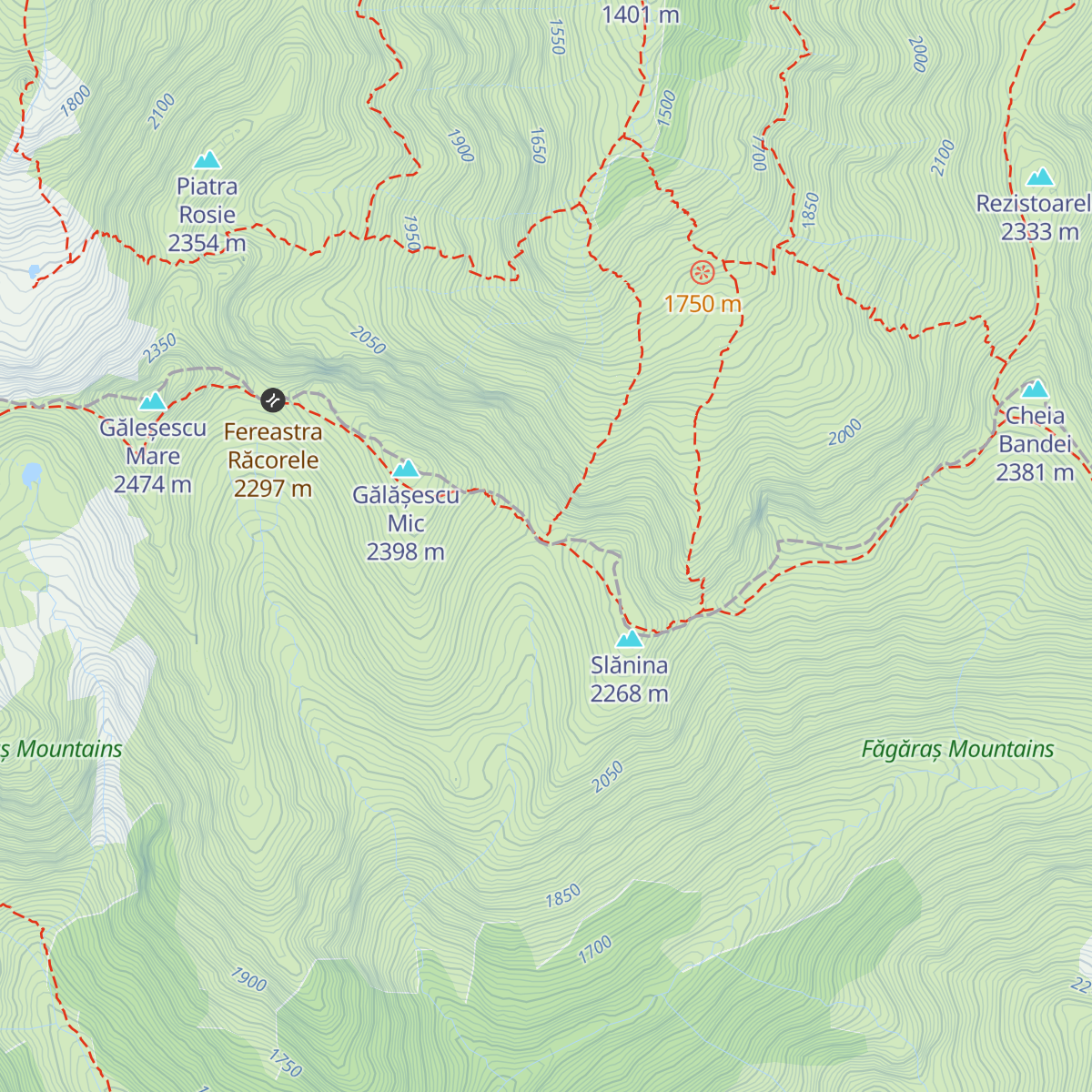 Fereastra Mică - Cheia Bandei map