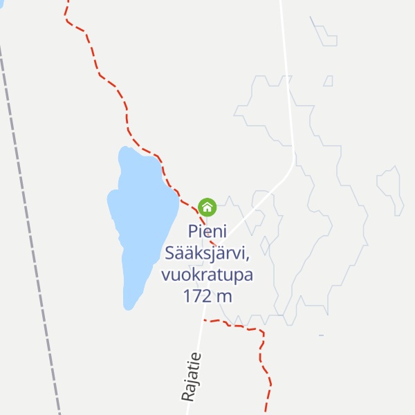 Map of Pieni Sääksjärvi, vuokratupa