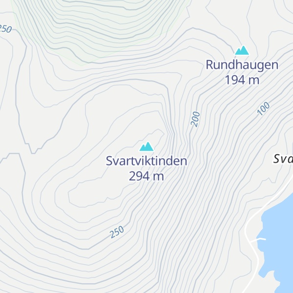 Map of Svartviktinden