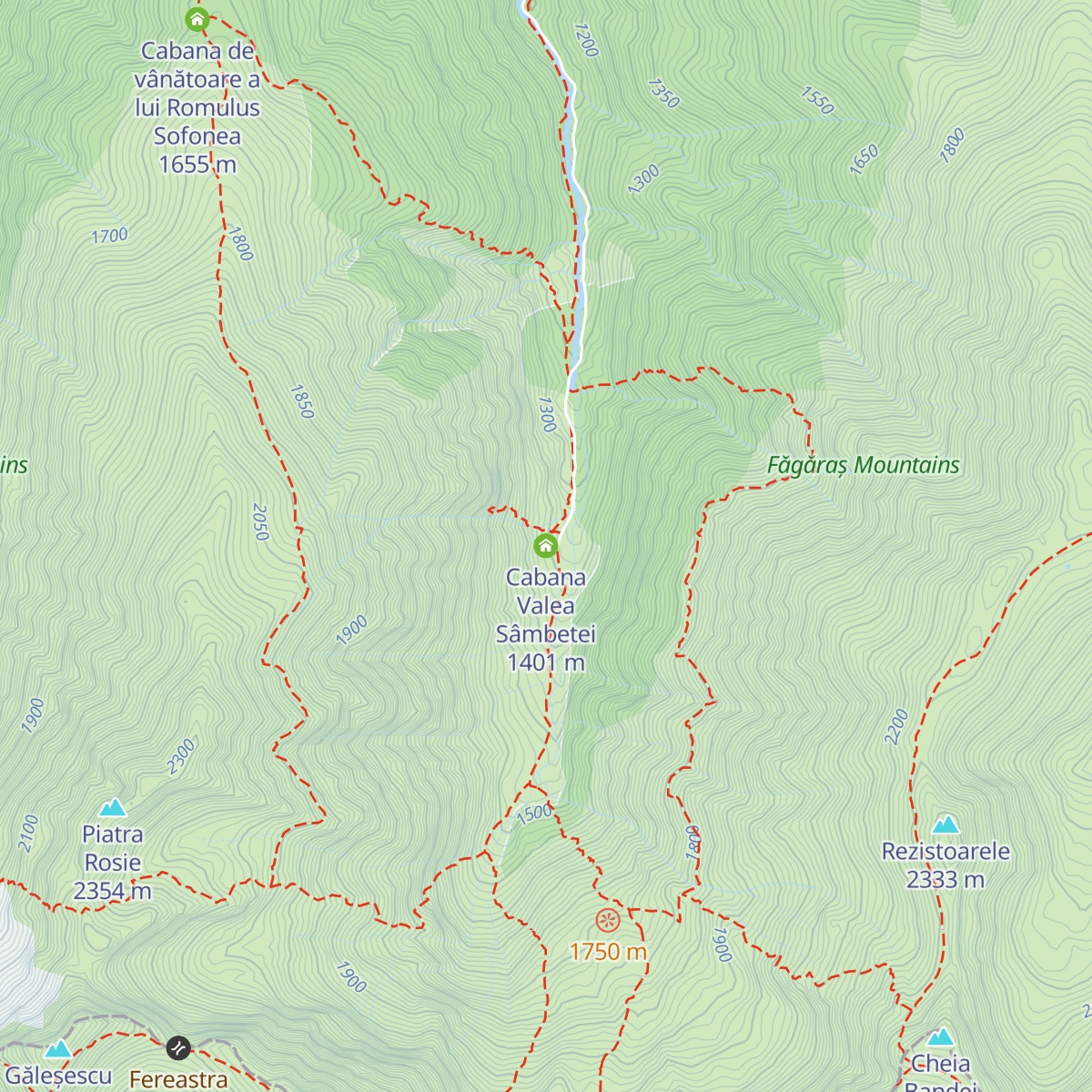 Cabana Valea Sâmbetei map