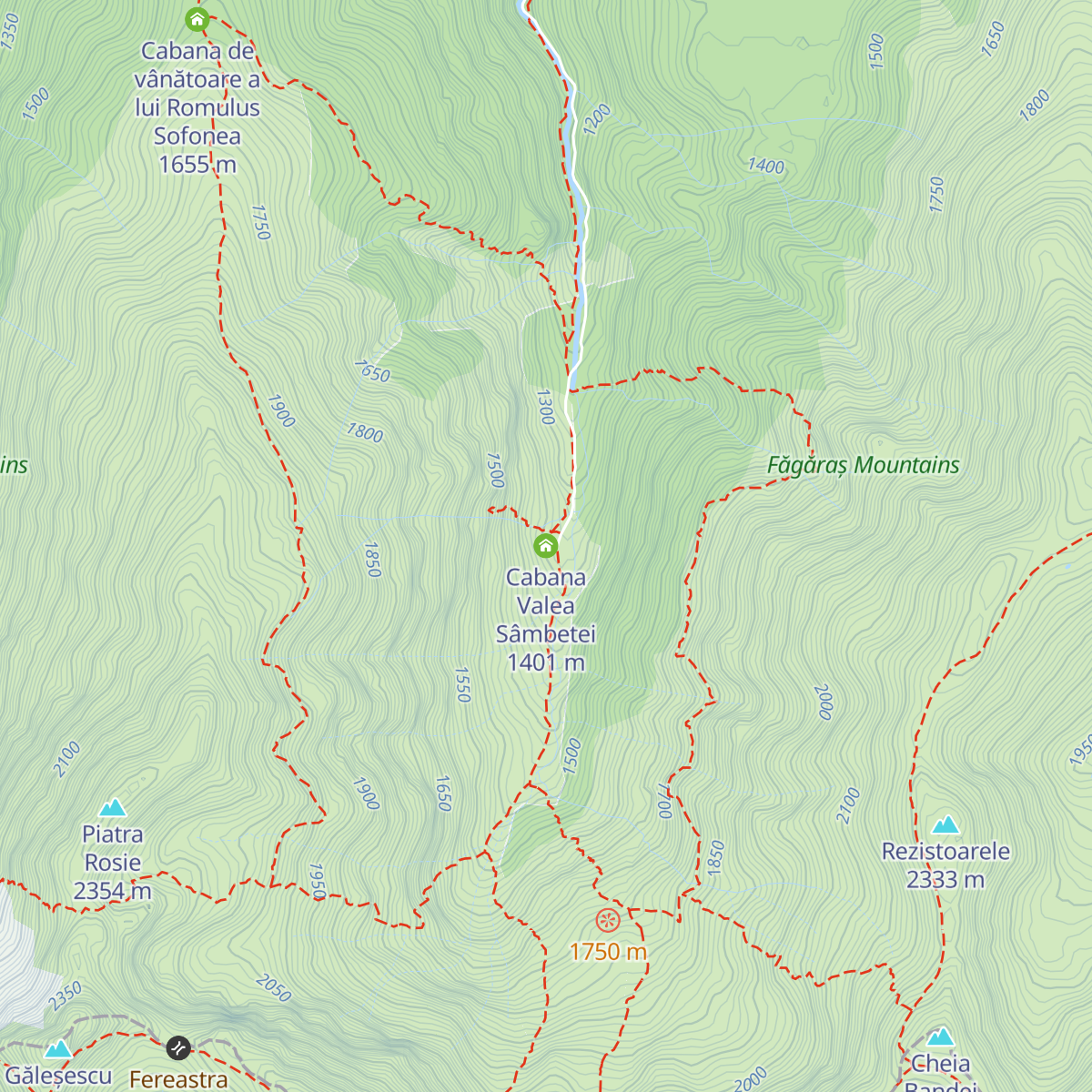 Cabana Valea Sâmbetei map
