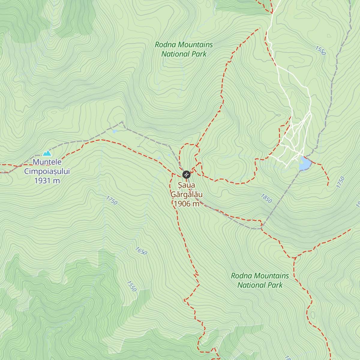 Refugiul Gărgălău map