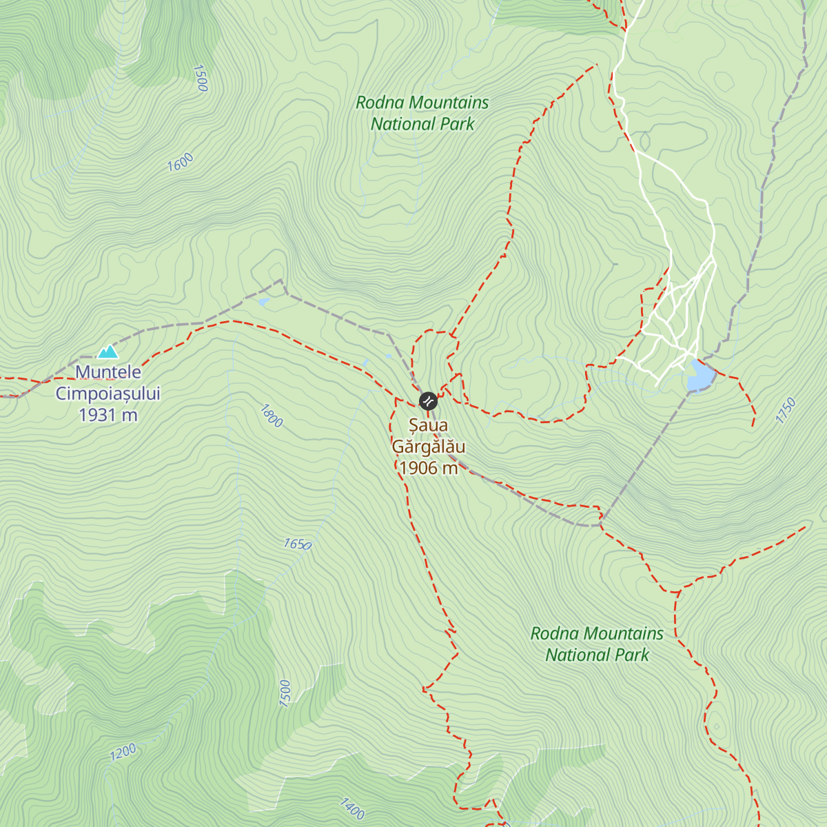 Refugiul Gărgălău map