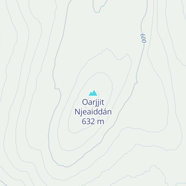 Map of Oarjjit Njeaiddán