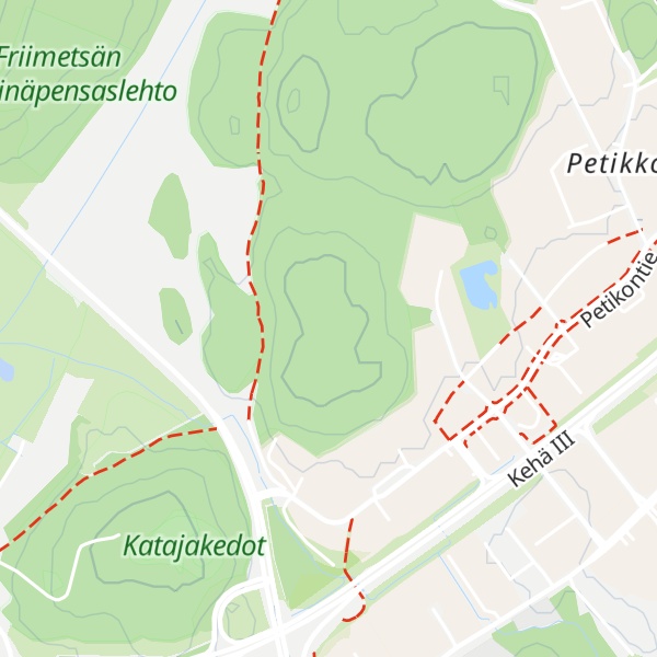 Map of Petikonmäki