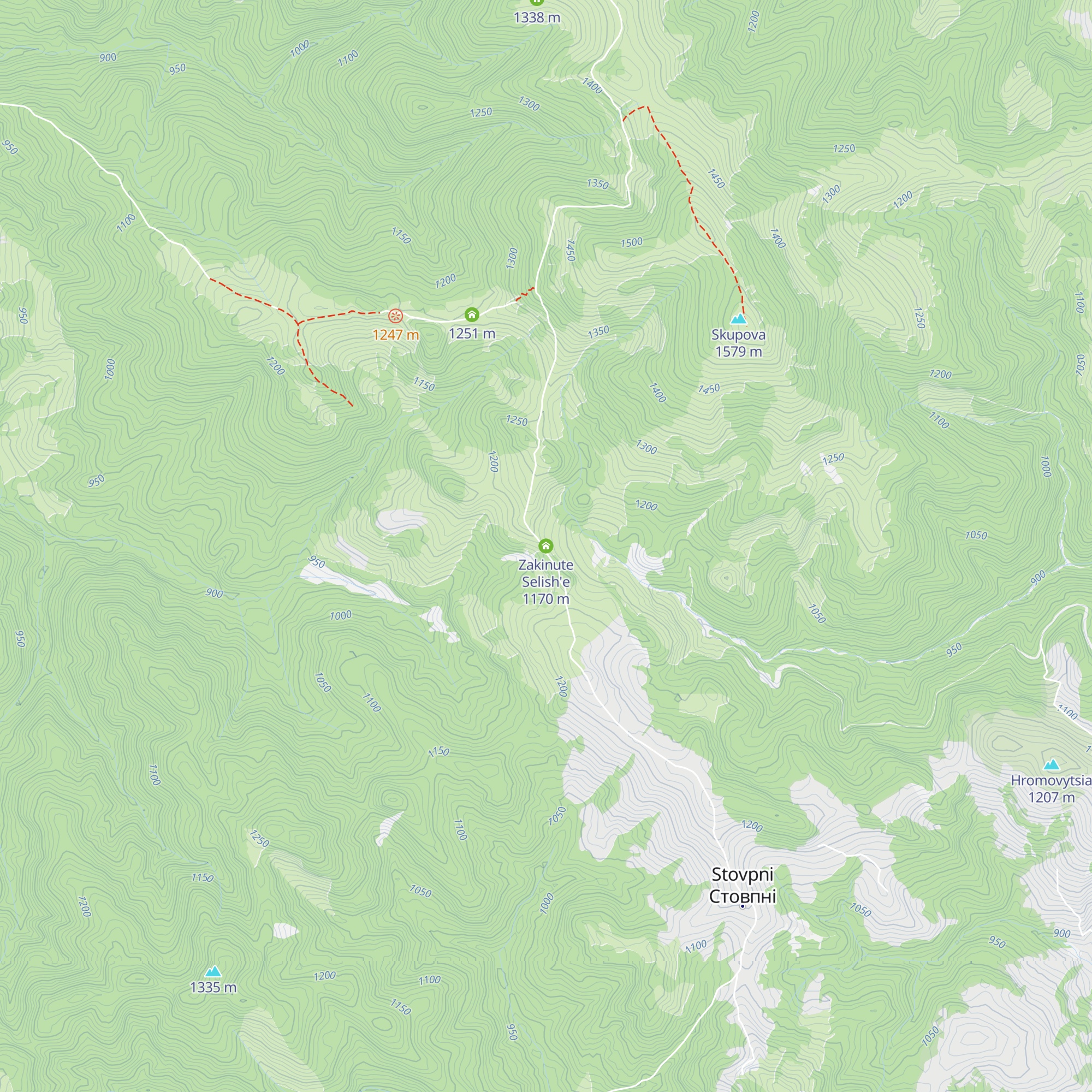 Zakinute Selish'e map